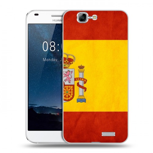 Дизайнерский пластиковый чехол для Huawei Ascend G7 Флаг Испании