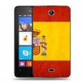 Дизайнерский силиконовый чехол для Microsoft Lumia 430 Dual SIM Флаг Испании