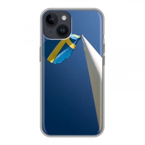 Дизайнерский пластиковый чехол для Iphone 14 Флаг Швеции