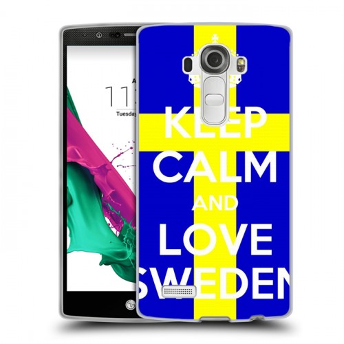 Дизайнерский пластиковый чехол для LG G4 Флаг Швеции
