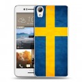 Дизайнерский пластиковый чехол для HTC Desire 728 Флаг Швеции