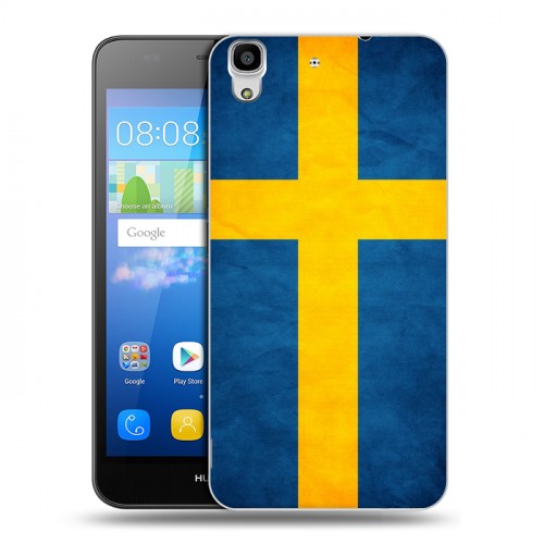 Дизайнерский пластиковый чехол для Huawei Y6 Флаг Швеции