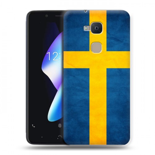 Дизайнерский силиконовый чехол для BQ Aquaris V Флаг Швеции