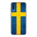 Дизайнерский силиконовый с усиленными углами чехол для Samsung Galaxy A50 Флаг Швеции