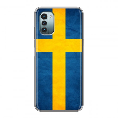Дизайнерский пластиковый чехол для Nokia G11 Флаг Швеции