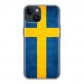 Дизайнерский пластиковый чехол для Iphone 14 Флаг Швеции