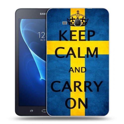 Дизайнерский силиконовый чехол для Samsung Galaxy Tab A 7 (2016) Флаг Швеции