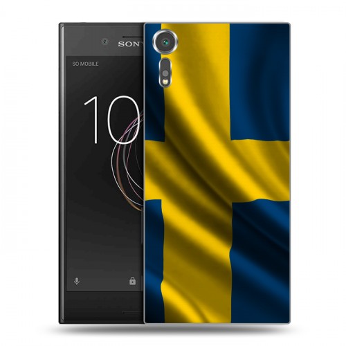 Дизайнерский пластиковый чехол для Sony Xperia XZs Флаг Швеции