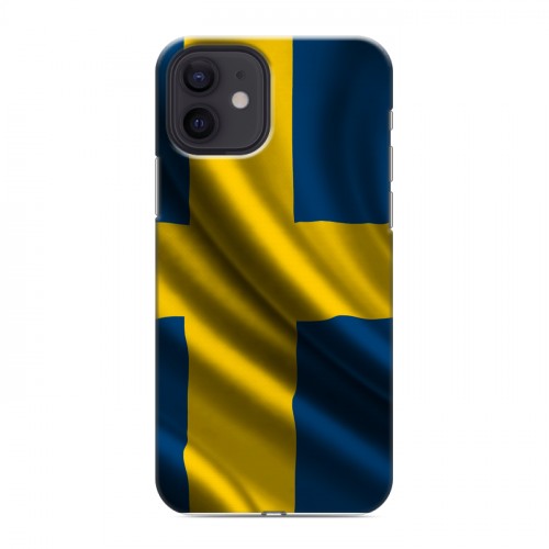 Дизайнерский силиконовый чехол для Iphone 12 Флаг Швеции
