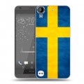 Дизайнерский пластиковый чехол для HTC Desire 530 Флаг Швеции