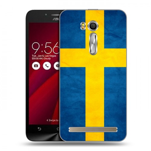 Дизайнерский силиконовый чехол для ASUS Zenfone Go 5.5 Флаг Швеции