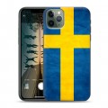 Дизайнерский пластиковый чехол для Iphone 11 Pro Max Флаг Швеции