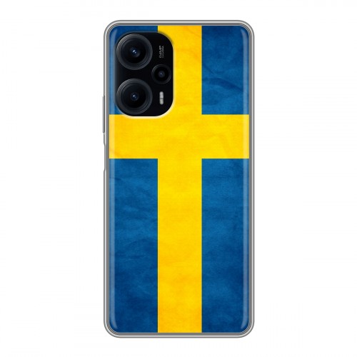 Дизайнерский пластиковый чехол для XIaomi Poco F5 Флаг Швеции