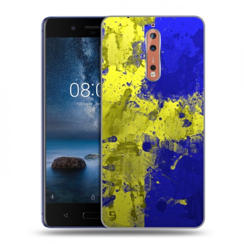 Дизайнерский пластиковый чехол для Nokia 8 Флаг Швеции