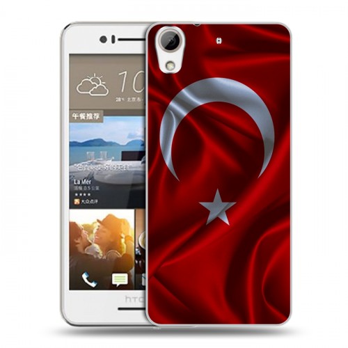 Дизайнерский пластиковый чехол для HTC Desire 728 Флаг Турции