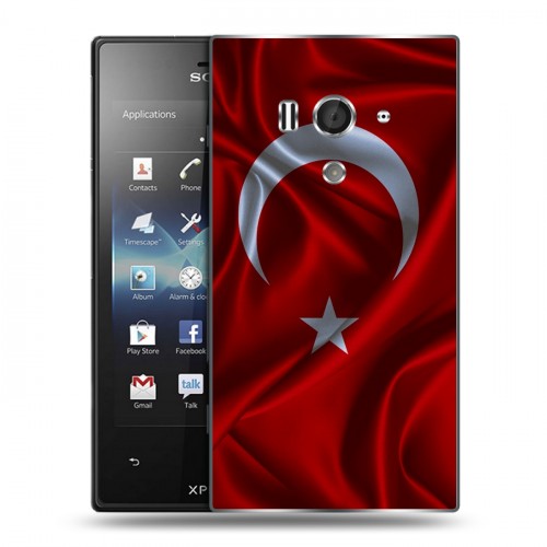 Дизайнерский пластиковый чехол для Sony Xperia acro S Флаг Турции