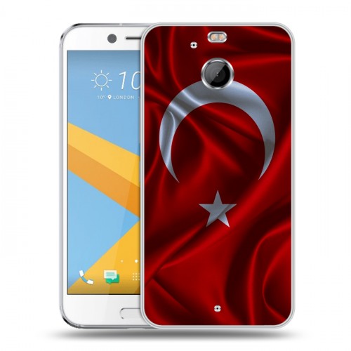 Дизайнерский пластиковый чехол для HTC 10 evo Флаг Турции