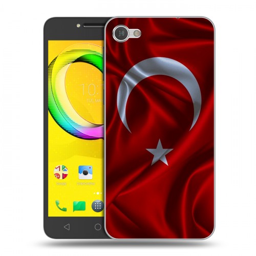 Дизайнерский силиконовый чехол для Alcatel A5 LED Флаг Турции
