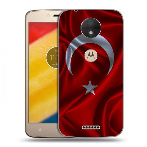 Дизайнерский пластиковый чехол для Motorola Moto C Флаг Турции