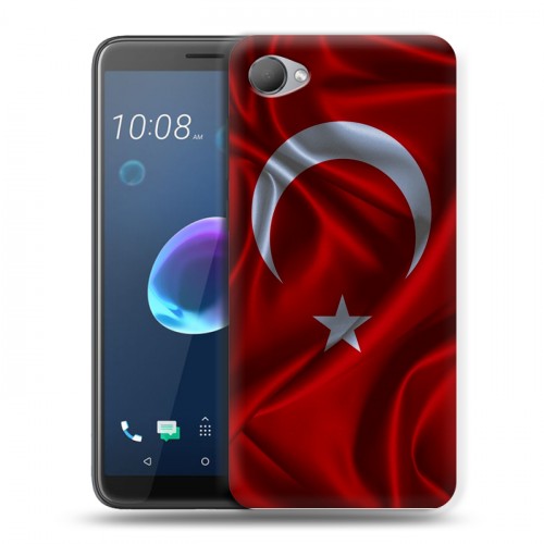 Дизайнерский пластиковый чехол для HTC Desire 12 Флаг Турции