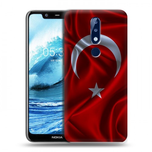 Дизайнерский силиконовый чехол для Nokia 5.1 Plus Флаг Турции