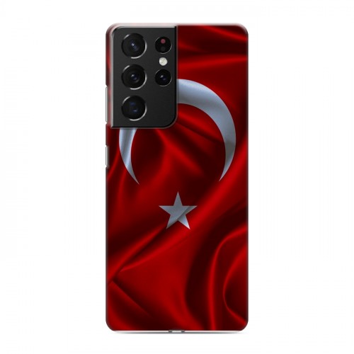 Дизайнерский пластиковый чехол для Samsung Galaxy S21 Ultra Флаг Турции