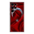 Дизайнерский силиконовый чехол для Samsung Galaxy S24 Ultra Флаг Турции