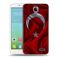 Дизайнерский силиконовый чехол для Alcatel One Touch Idol Флаг Турции