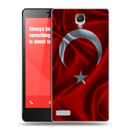 Дизайнерский силиконовый чехол для Xiaomi RedMi Note Флаг Турции