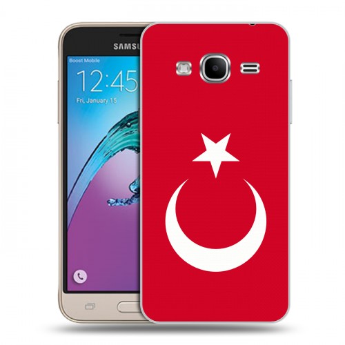 Дизайнерский пластиковый чехол для Samsung Galaxy J3 (2016) Флаг Турции