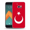 Дизайнерский пластиковый чехол для HTC 10 Флаг Турции