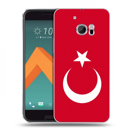Дизайнерский пластиковый чехол для HTC 10 Флаг Турции