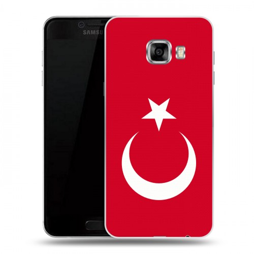 Дизайнерский пластиковый чехол для Samsung Galaxy C5 Флаг Турции