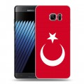 Дизайнерский пластиковый чехол для Samsung Galaxy Note 7 Флаг Турции