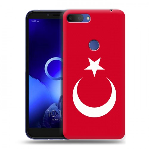 Дизайнерский пластиковый чехол для Alcatel 1S (2019) Флаг Турции