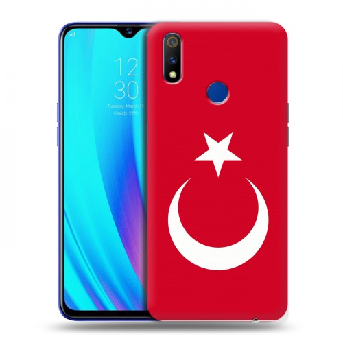 Дизайнерский силиконовый с усиленными углами чехол для Realme 3 Pro Флаг Турции