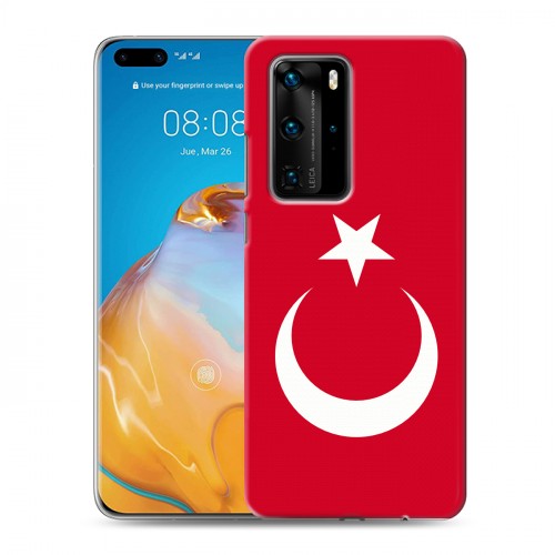 Дизайнерский пластиковый чехол для Huawei P40 Pro Флаг Турции
