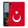 Дизайнерский силиконовый чехол для Samsung Galaxy Tab S7 Флаг Турции