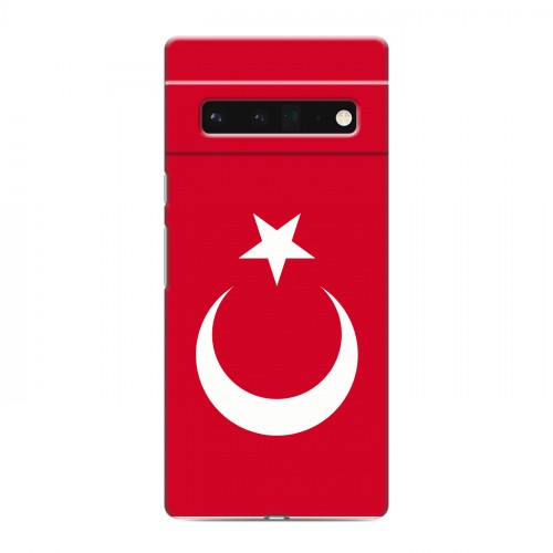 Дизайнерский силиконовый с усиленными углами чехол для Google Pixel 6 Pro Флаг Турции
