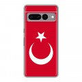 Дизайнерский силиконовый с усиленными углами чехол для Google Pixel 7 Pro Флаг Турции