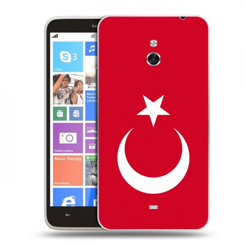 Дизайнерский пластиковый чехол для Nokia Lumia 1320 Флаг Турции