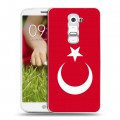 Дизайнерский пластиковый чехол для LG Optimus G2 mini Флаг Турции
