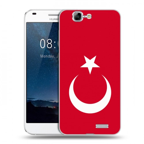 Дизайнерский силиконовый чехол для Huawei Ascend G7 Флаг Турции
