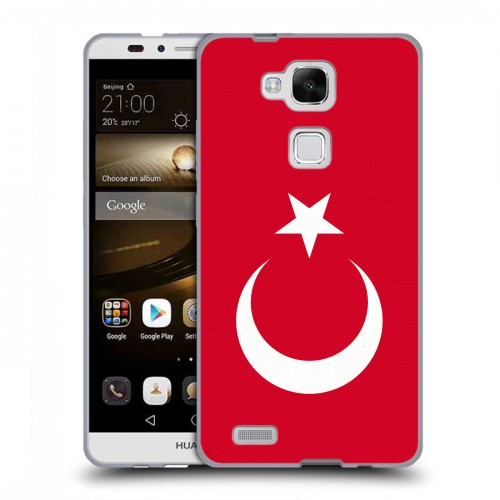 Дизайнерский пластиковый чехол для Huawei Ascend Mate 7 Флаг Турции