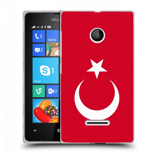 Дизайнерский пластиковый чехол для Microsoft Lumia 435 Флаг Турции