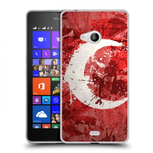 Дизайнерский пластиковый чехол для Microsoft Lumia 540 Флаг Турции
