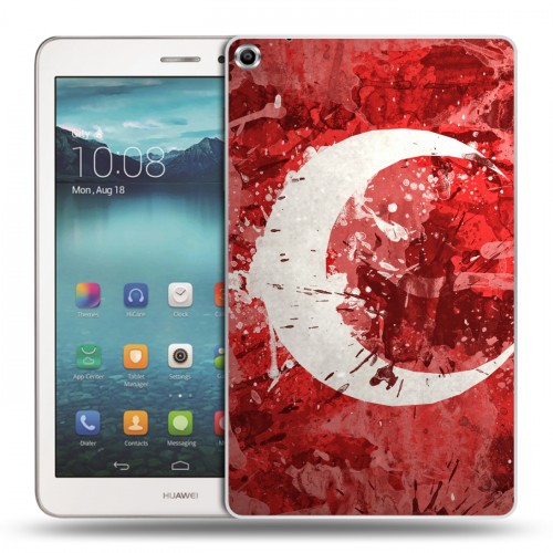 Дизайнерский силиконовый чехол для Huawei MediaPad T1 8.0 Флаг Турции