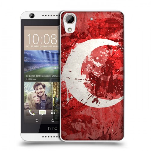 Дизайнерский пластиковый чехол для HTC Desire 626 Флаг Турции