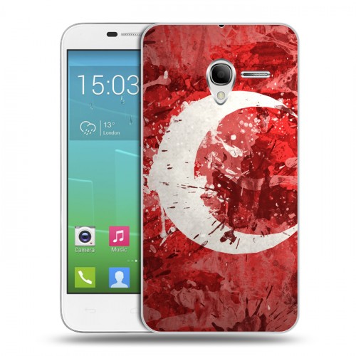 Дизайнерский силиконовый чехол для Alcatel One Touch POP 3 5 Флаг Турции
