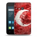 Дизайнерский силиконовый чехол для Alcatel One Touch Pixi 4 (4) Флаг Турции